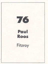 1990 Select AFL Stickers #76 Paul Roos Back